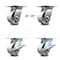 Service Caster 4 Inch Semi Steel Swivel Caster Swivel Locks 2 Brakes, 2PK SCC-35S420-SSB-BSL-2-SLB-2 - alternate 1